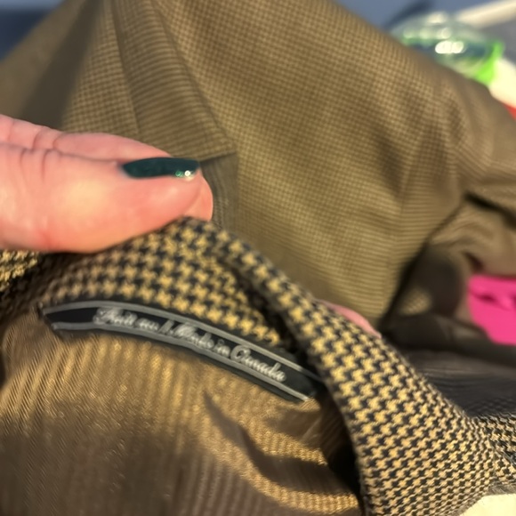 Mark Shale Cashmere Houndstooth Blazer/ Sport Coat -46L - Picture 7 of 7